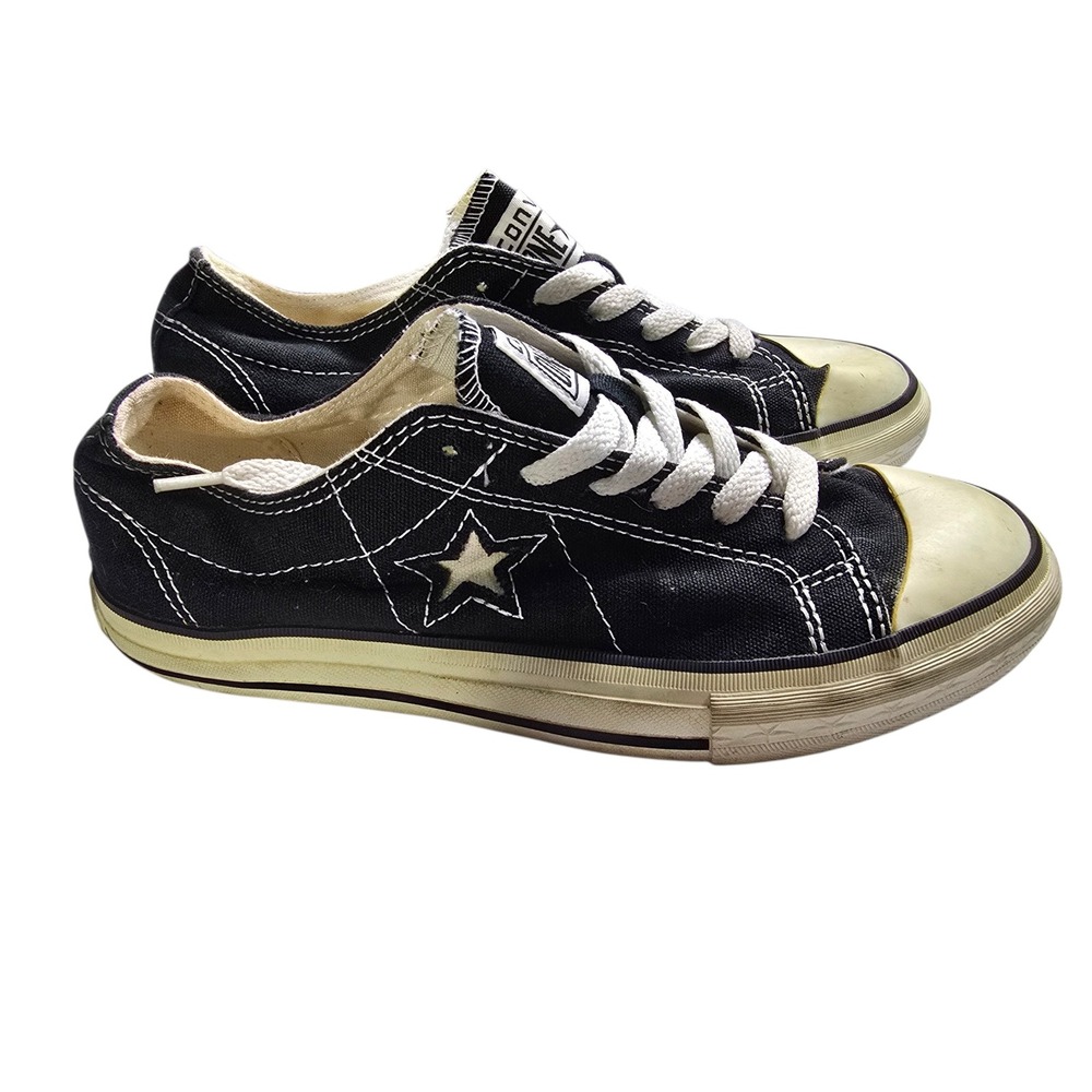 Converse One Star Black Canvas Low Top Sneakers Womens 6.5 M8DRDYDS00102